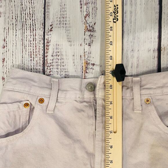Levi’s 501 Women’s Lilac Raw Hem High Rise Straight Jeans W32 (29x24.5) - Picture 3 of 8